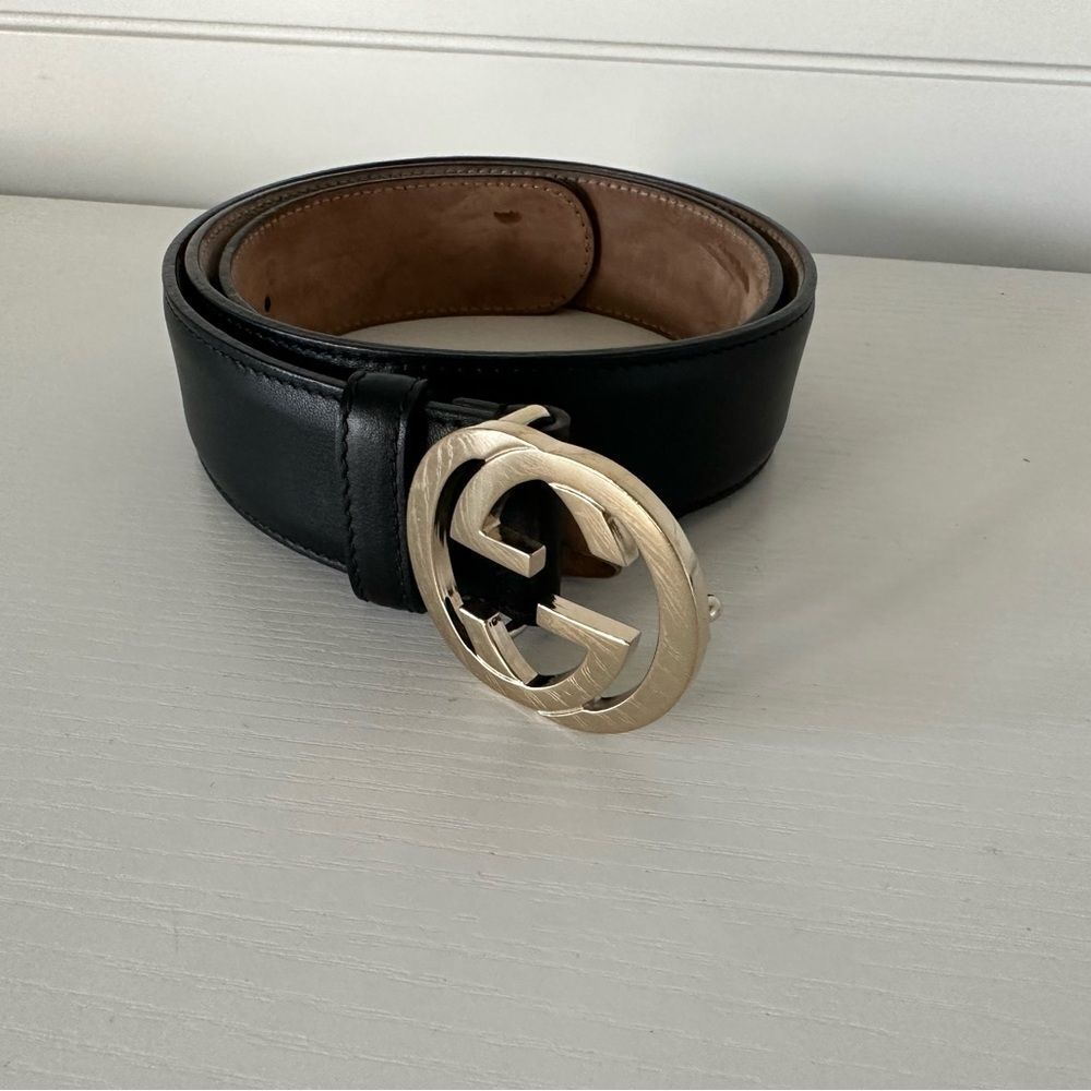 Black Gucci GG Interlocking Belt